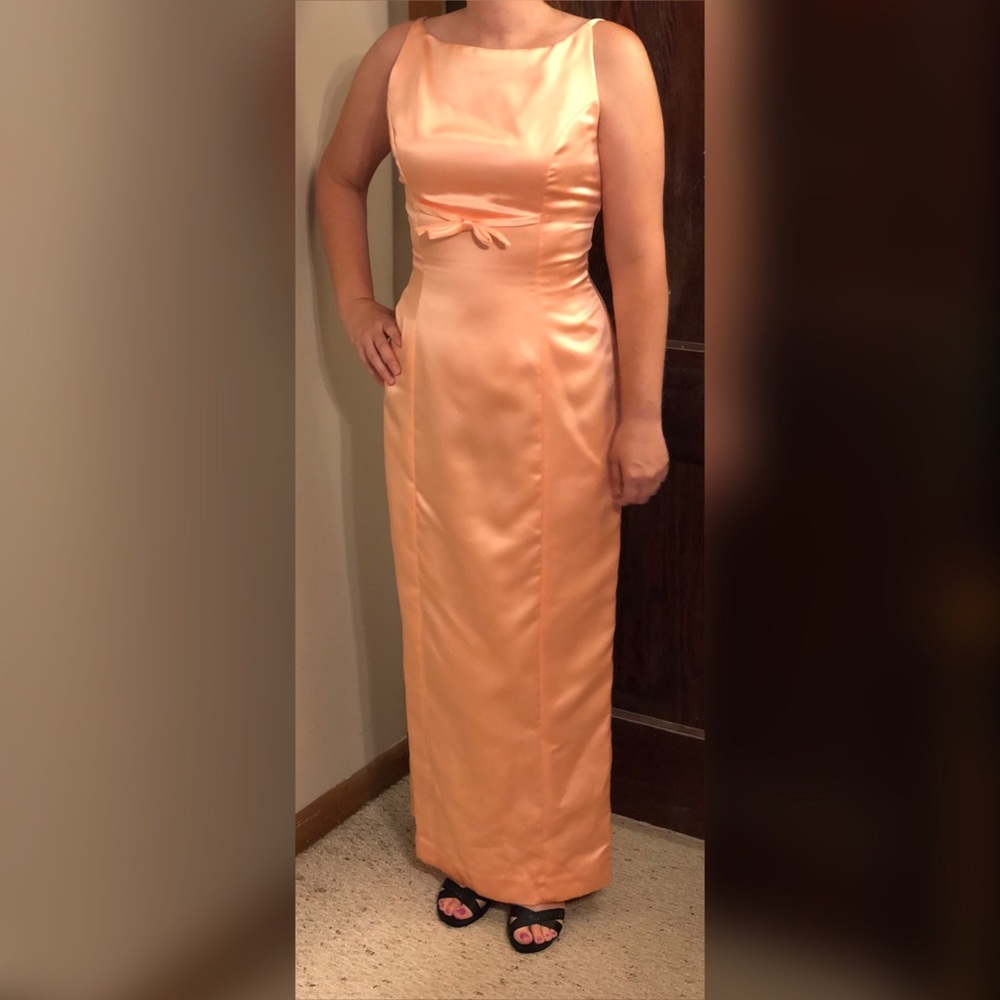 Vintage peach bridesmaid dress